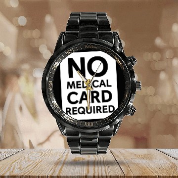 Discover No Medical Card Required Calendar Steel Band Watch