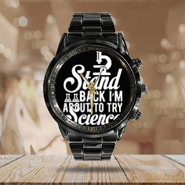 Discover Stand Science Nerd Geek Teacher Student Gift Ideas Calendar Steel Band Watch