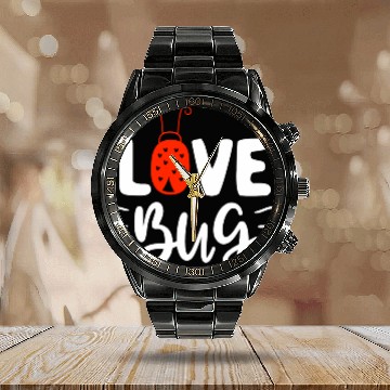 Discover I love Bug Calendar Steel Band Watch