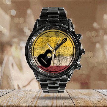 Discover Acoustic Guitar Player Music Musician Guitarist Calendar Steel Band Watch