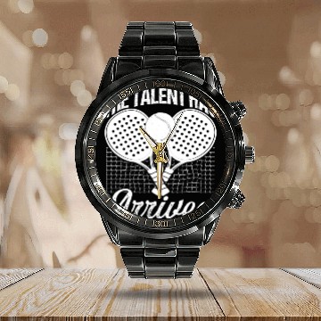 Discover Paddle Tennis Player Match Talent has arrived Calendar Steel Band Watch