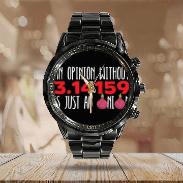 Discover Math Instructor Math Teacher Mathematician Pi Day Calendar Steel Band Watch