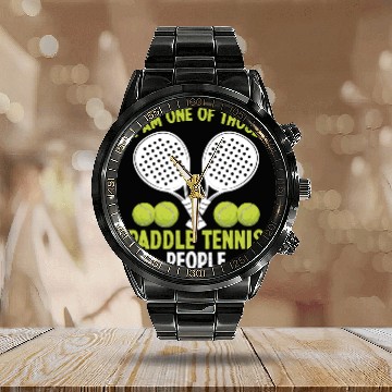 Discover Paddle Tennis Match One of those Paddle People Calendar Steel Band Watch