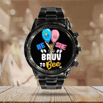 Discover He or She Bruv To Bee Best Brother Ever Big Bro Calendar Steel Band Watch