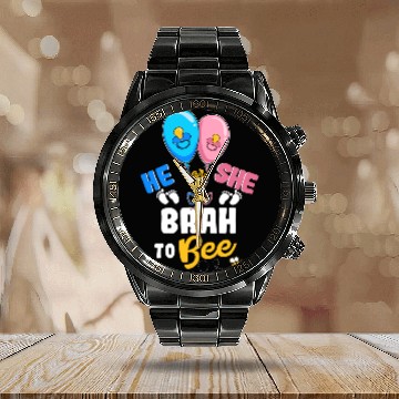 Discover He or She Brah To Bee Best Brother Ever Big Bro Calendar Steel Band Watch