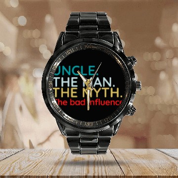 Discover Uncle Calendar Steel Band Watch, Crazy Uncle Calendar Steel Band Watch, Funny for Uncle