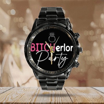 Discover Bitcherlor Party - Bachelorette Party Bride Squad Calendar Steel Band Watch