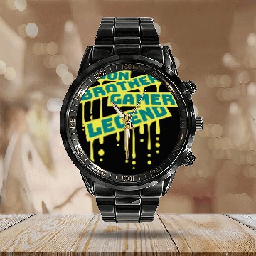 Discover son brother gamer legend Calendar Steel Band Watch