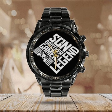 Discover son brother gamer legend Calendar Steel Band Watch