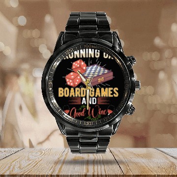 Discover Wine Board Games Chess Board Game Player Gambling Calendar Steel Band Watch