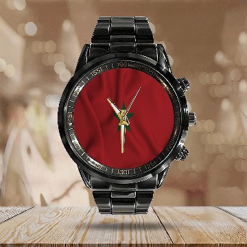 Discover Keep Calm and Support Morocco Morocco Flag Calendar Steel Band Watch