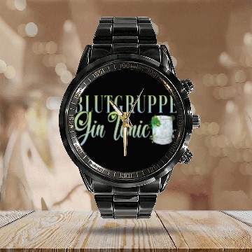 Discover Blutgruppe Gin Tonic Cocktail Bartender Calendar Steel Band Watch