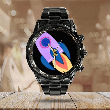 Discover Space Lover design Calendar Steel Band Watch