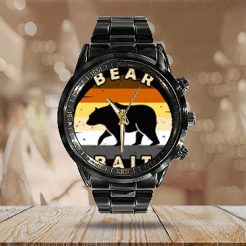 Discover Gay Bear Bait Pride - Subgroup LGBTQ Community Calendar Steel Band Watch