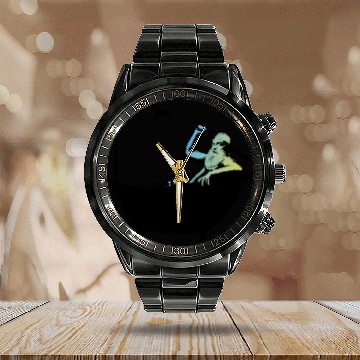 Discover Banksy - Grandpa in the bathtub Calendar Steel Band Watch