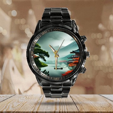 Discover Aesthetic japan nature Calendar Steel Band Watch