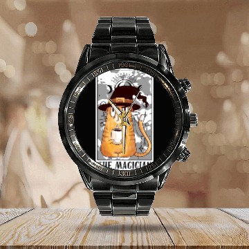 Discover The Magician Tarot Card Funny Cat Tarot Card Tarot Calendar Steel Band Watch