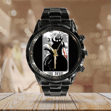 Discover The Devil Tarot Card Funny Cat Tarot Card A Tarot Calendar Steel Band Watch