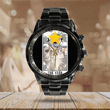 Discover The Star Tarot Card Funny Cat Tarot Card A Tarot Calendar Steel Band Watch