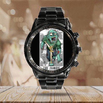 Discover Funny The Zombie Tarot Card For Tarot Cards Calendar Steel Band Watch