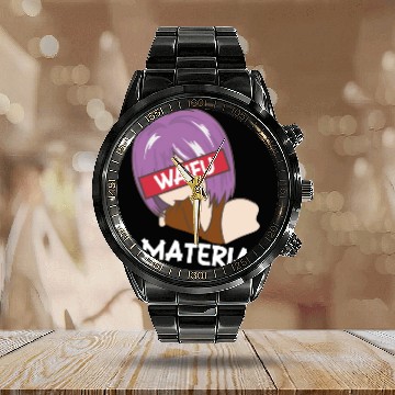 Discover Anime Waifu Material Manga Eyes Japanese Calendar Steel Band Watch