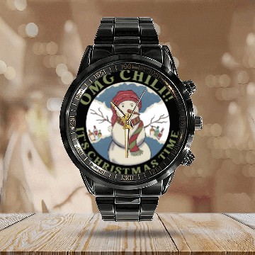 Discover Omg Chili!! It's Christmas Time Apparel Calendar Steel Band Watch