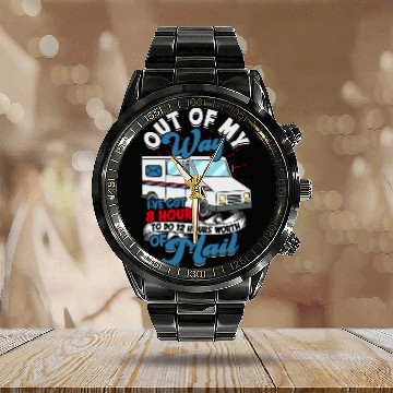 Discover Mail Men Mail Carrier Postal Worker Postman Calendar Steel Band Watch