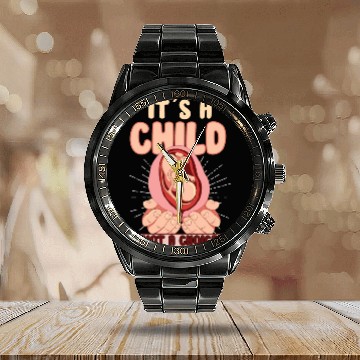 Discover Anti Abortion Conservative Pro Life Sign Gift Calendar Steel Band Watch