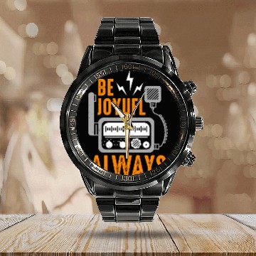 Discover Ham Radio Be Joyful Always Channel Radio Operator Calendar Steel Band Watch