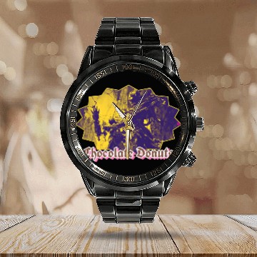 Discover Chocolate Donuts Robots Calendar Steel Band Watch