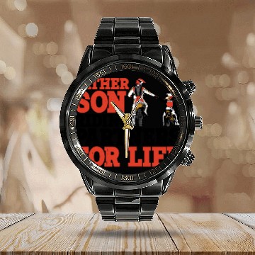 Discover Father Son, Riding Partners For Life 3 Calendar Steel Band Watch
