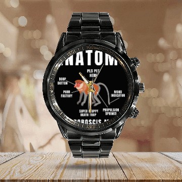 Discover Anatomy Of A Proboscis Monkey, Funny Meme Animal Calendar Steel Band Watch