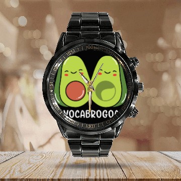 Discover Sibling Big Brother Avocado Goals Hilarious Puns Calendar Steel Band Watch
