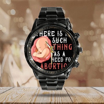 Discover Anti Abortion Pro Life Conservative Gift Idea Calendar Steel Band Watch