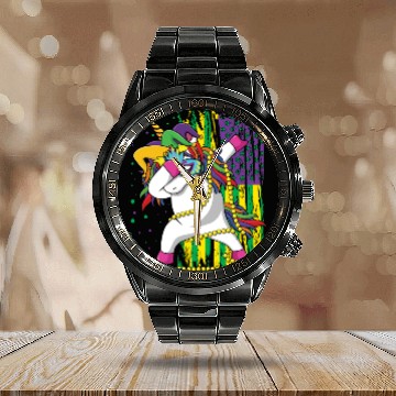 Discover Dab Unicorn Festival Parade Beads Mardi Gras Calendar Steel Band Watch