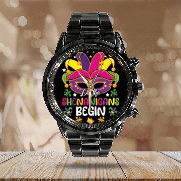 Discover Shenanigans Mask Festival Parade Beads Mardi Gras Calendar Steel Band Watch
