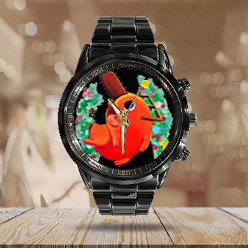 Discover CUTE DEVIL DOG CHRISTMAS Calendar Steel Band Watch