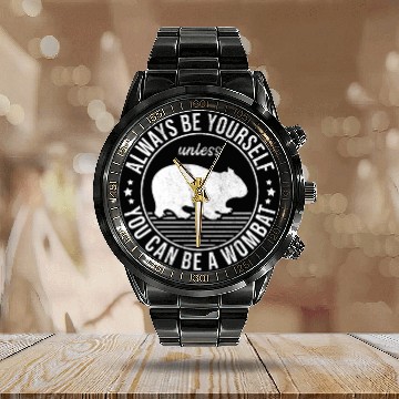 Discover Funny Wombat Quote For A Australian Lover Calendar Steel Band Watch
