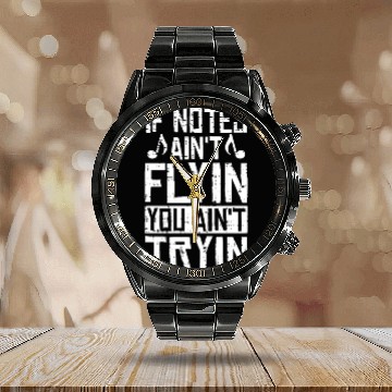 Discover Music Teacher Funny Calendar Steel Band Watch