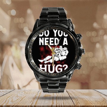 Discover Jiu jitsu need a hug jujutsu martial arts mma Calendar Steel Band Watch