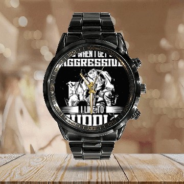 Discover Jiu jitsu i like to cuddle jujutsu martial arts Calendar Steel Band Watch