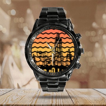 Discover oilfield worker gift - funny oilfield worker Calendar Steel Band Watch