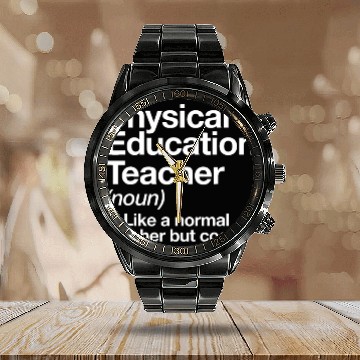 Discover Physical Education Teacher Definition Sports P.E. Calendar Steel Band Watch