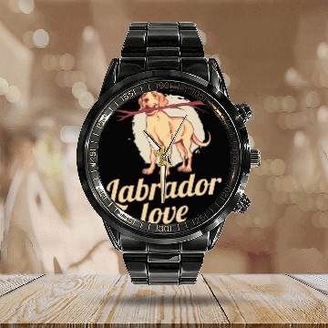 Discover Labrador Retriever Labrador Love Calendar Steel Band Watch