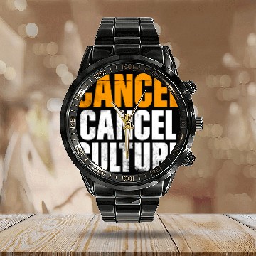 Discover Cancel Cancel Culture Calendar Steel Band Watch