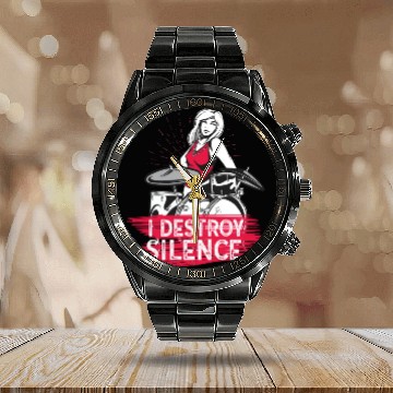 Discover I Destroy Silence Drummer Band Music Beat Drum Calendar Steel Band Watch