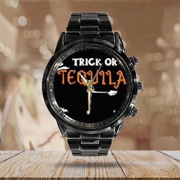 Discover Trick or Tequila - Halloween Calendar Steel Band Watch