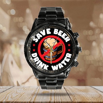 Discover Alcohol Health End Calendar Steel Band Watch