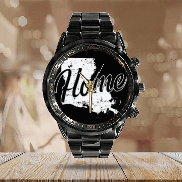 Discover Louisiana Home USA America Calendar Steel Band Watch