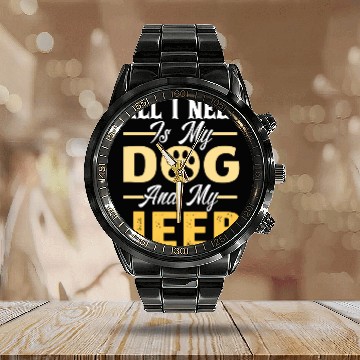 Discover Dog Jeep Lover- For Men- For Women Calendar Steel Band Watch
